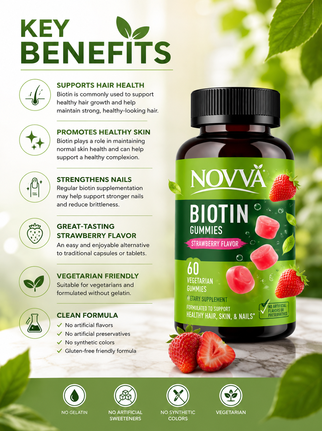 strawberry biotin gummies